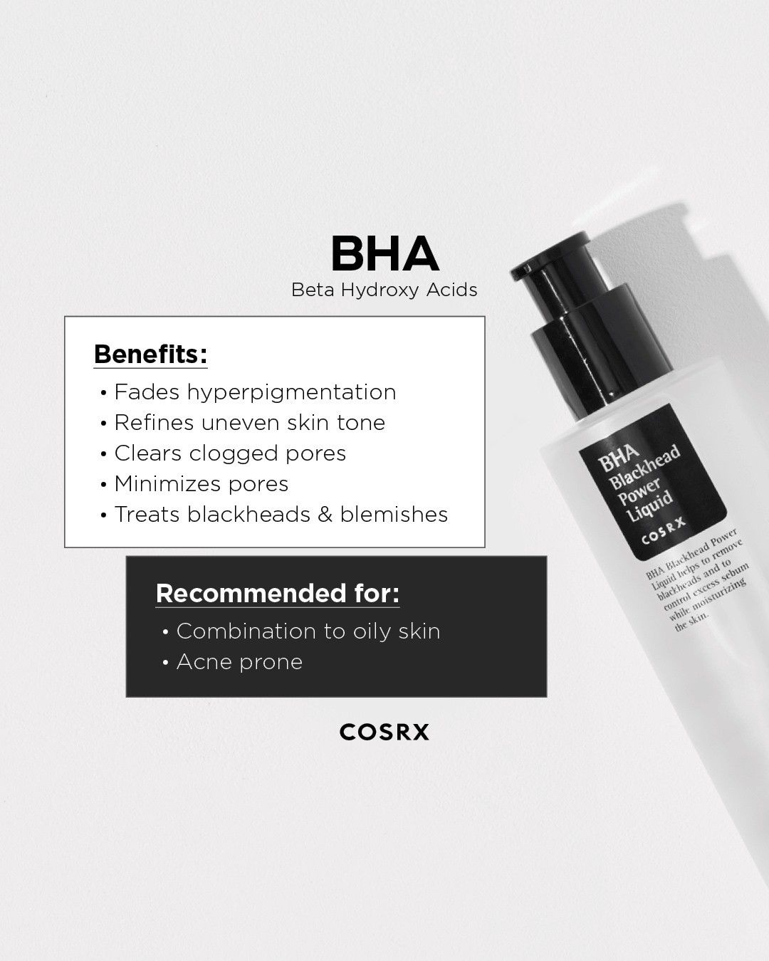 COSRX - BHA Blackhead Power Liquid - Exfoliante para Puntos Negros