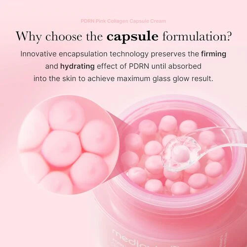 Medicube - PDRN Pink Collagen Capsule Cream - Crema hidratante con cápsulas de PDRN